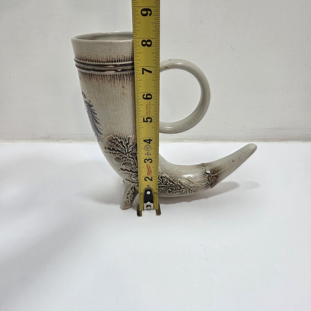 Vintage German Ceramic Drinking‎ Horn Beer Stein – Eagle Crest & "Old Germany" - Picture 7 of 7